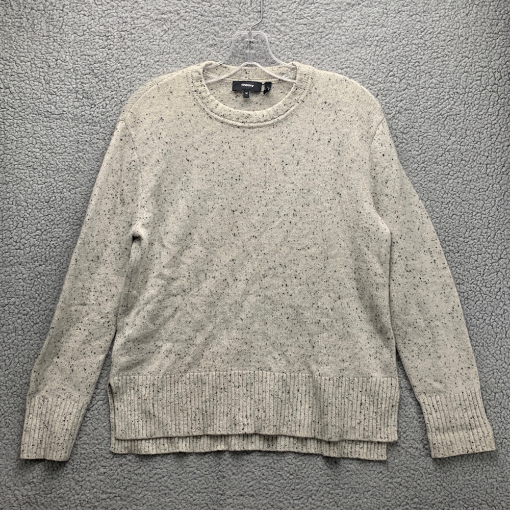 Theory Cream Speckled Sweater